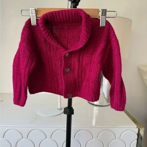 Chic Fuchsia Cardigan Sweater